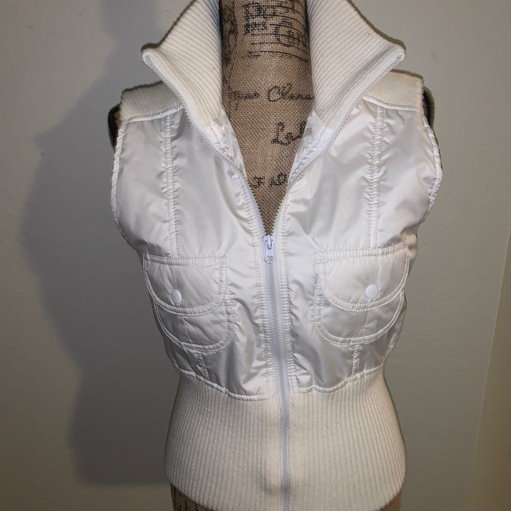Ashley by 26 International White Sleeveless jacket